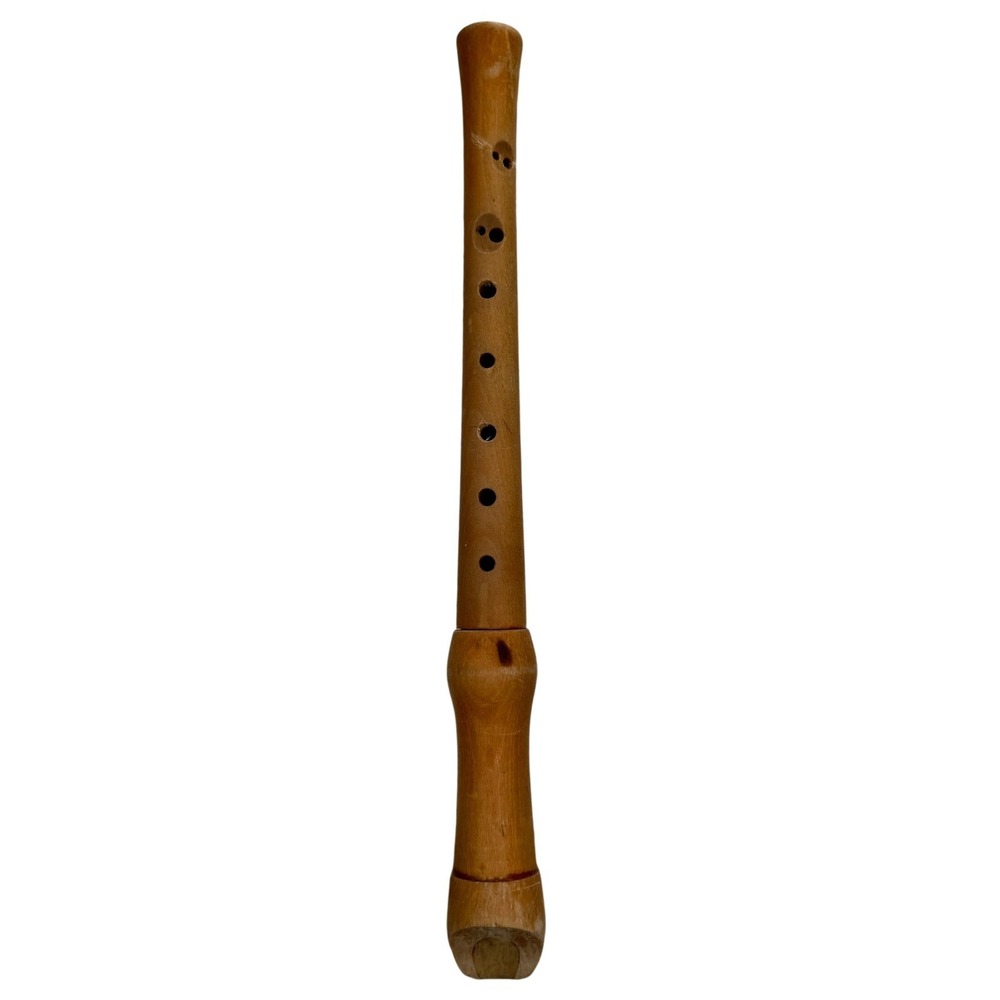 Vintage Hohner Wood Recorder Flute Musical Instrument‎ Natural Brown Wood